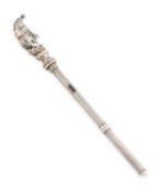 A novelty Victorian silver Mr Punch propelling pencil, by S. Mordan & Co., the finial Birmingham
