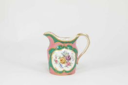 *AMENDED DESCRIPTION* A SEVRES STYLE CREAM JUG DATE CODE FOR 1762 painted with panels of fruit and
