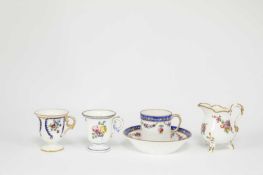 A VINCENNES ICE CUP (TASSE A GLACE) DATE CODE FOR 1754-5 painted with small sprays of roses and