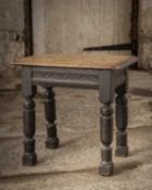 A Charles I oak joint stool, circa 1630