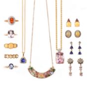 A COLLECTION OF MODERN GEM-SET JEWELLERY