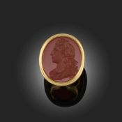 EDWARD BURCH R.A. (1730-1814), A FINE 18TH CENTURY CARNELIAN INTAGLIO