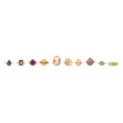 A COLLECTION OF TEN GEM-SET RINGS