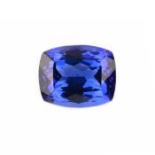 A LOOSE CUSHION-SHAPED TANZANITE, 4.90cts