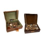 AN EXTENSIVE COLLECTION OF GOLD-PLATED AND COSTUME JEWELLERY