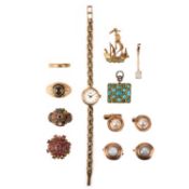 A COLLECTION OF GEM-SET AND GOLD JEWELLERY