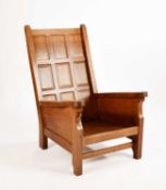 Robert Thompson of Kilburn (1876-1955) A rare Mouseman armchair, circa 1930