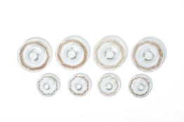 René Lalique (1860-1945) A set of eight Art Deco Riquewihr glass candleholders, designed in 1934