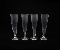 Cenedese; A set of four Murano champagne glasses