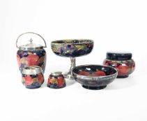William Moorcroft (1872-1945) for Moorcroft Pottery, A Pomegranate biscuit barrel, circa 1915