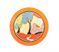 Clarice Cliff (1899-1972) A Blue Autumn pattern wall plaque