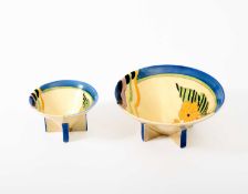 Clarice Cliff (1899-1972) Two Lodore pattern Conical bowls