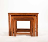 Robert Thompson of Kilburn (1876-1955) A Mouseman nest of three tables, circa 1960s