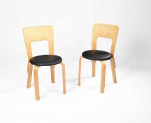 Alvar Aalto (1898-1976) for Finmar; Two Model 66 chairs, circa 1930