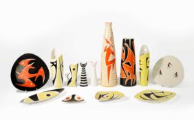 Janos Torok (1932-1996) for Zsolnay Pecs A tall porcelain vase, circa 1950