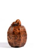 Robert Thompson of Kilburn (1876-1955) A Mouseman powder box and cover, circa 1940