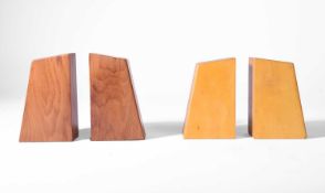 Alan Peters (1933-2009) A pair of beech and walnut bookends