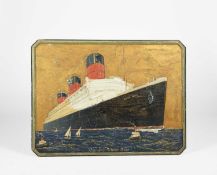 Attributed to William John Patton McDowell (1888-1950) A Cunard White Star Liner advertising board