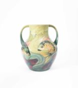 Sally Tuffin for Moorcroft, A Carp pattern vase, 1996