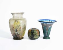 Karl Wiedemann (1905-1992) for WMF; A large Ikora glass vase, circa 1920