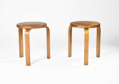 Alvar Aalto (1898-1976) for Finmar; Two Model 60 stools, circa 1933
