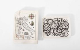 Piero Fornasetti (1913-1988) A rare Carta Stradale D'Italia dish, circa 1950