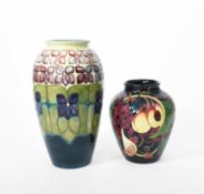 Sally Tuffin for Moorcroft Pottery, A large Violet vase, 1991