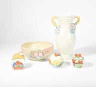 Clarice Cliff (1899-1972) A My Garden pattern vase