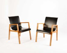 Alvar Aalto (1898-1976) for Finmar; A pair of Model 51 armchairs, circa 1930
