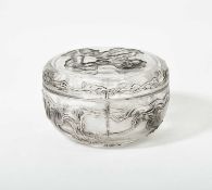 René Lalique (1860-1945) A L'Origan box and cover, designed in 1912