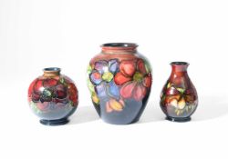 Walter Moorcroft (1917-2002) for Moorcroft Pottery, A Flambe Clematis vase, circa 1940