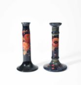 William Moorcroft (1872-1945) for Moorcroft Pottery, A Pomegranate candlestick, circa 1920