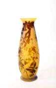 Émile Gallé (1846-1904) A large cameo glass vase, Prunelles, circa 1900