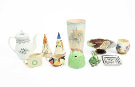 Clarice Cliff (1899-1972) A Rhodanthe pattern conical sugar sifter