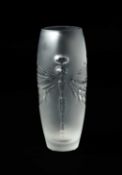 Lalique; A Libellule glass vase