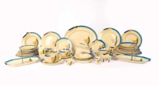 Clarice Cliff (1899-1972) A large collection of Lodore pattern dinnerware