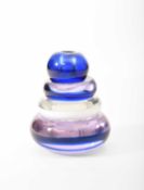 Cenedese Vetri, A Murano glass paperweight or candle holder, circa 1980