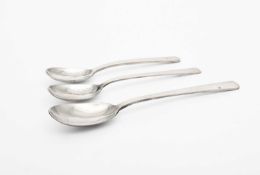 William A. Phipps (1936-2009) Three silver serving spoons, 1984, 1991,1994