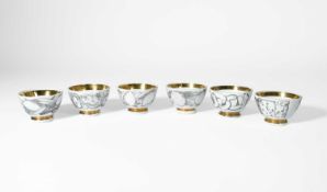 Piero Fornasetti (1913-1988) A set of six appetiser bowls, circa 1950