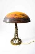 Muller Freres Luneville; A large Art Deco table lamp, circa 1930