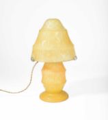 Daum Nancy; An Art Deco glass table lamp, circa 1930