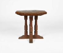 Wilf Hutchinson (1936-2013) A Squirrelman oak occasional table