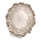 A George III Scottish silver salver,