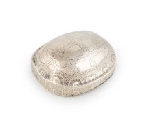 A George III novelty silver snuff box,