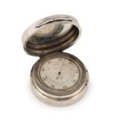 An Edwardian silver cased barometer,