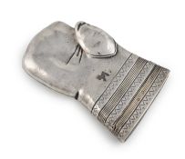 A 19th century novelty Russian silver cigarette case,