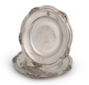 A pair of Belgian silver plates,