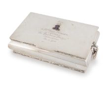An Edwardian Royal presentation silver inkstand,