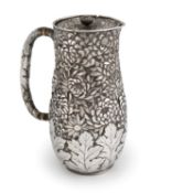 λ An early-20th century Japanese silver ewer,
