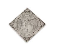 A17th century Dutch silver wedding medallion